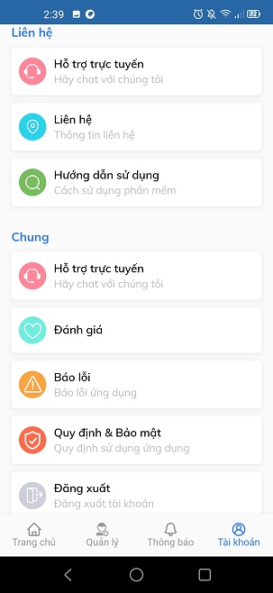 Danh mục quản lý 