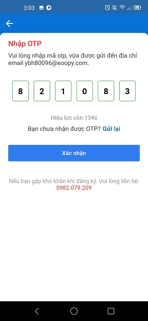 Hệ thống gửi mã OTP