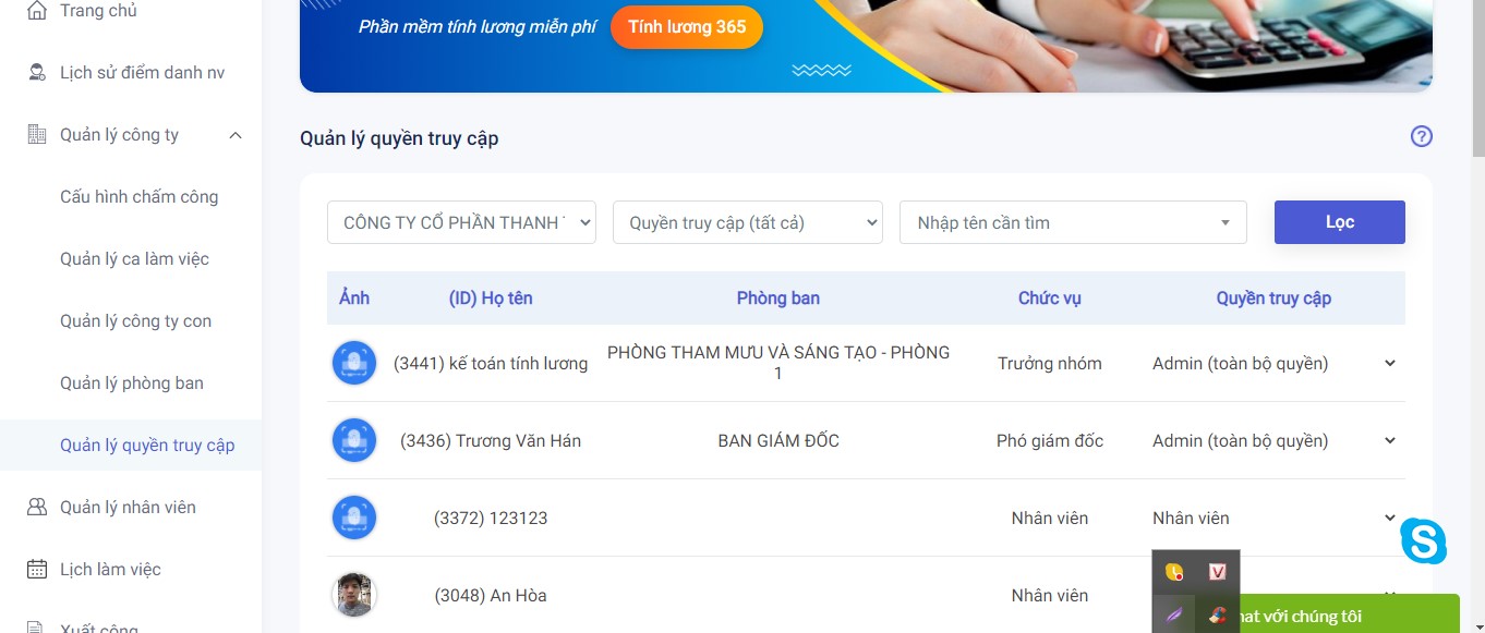 Quản lý quyền truy cập